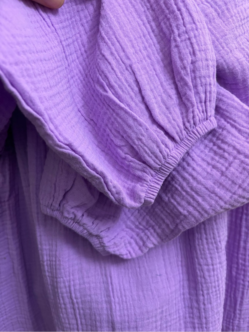 ZENANA Lilac Gauze Relaxed Fit Babydoll 100% Cotton Top - L/XL - Picture 7 of 10